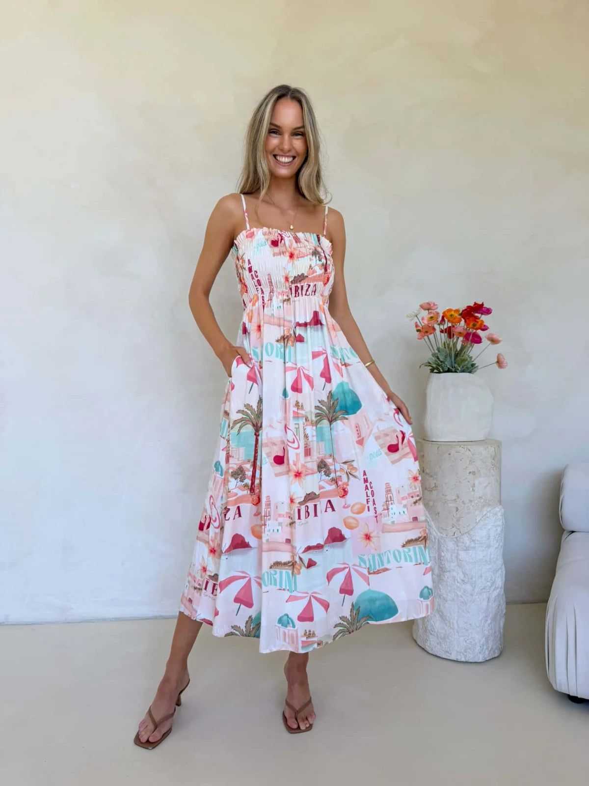 Palm Cove - Ibiza Print Dress