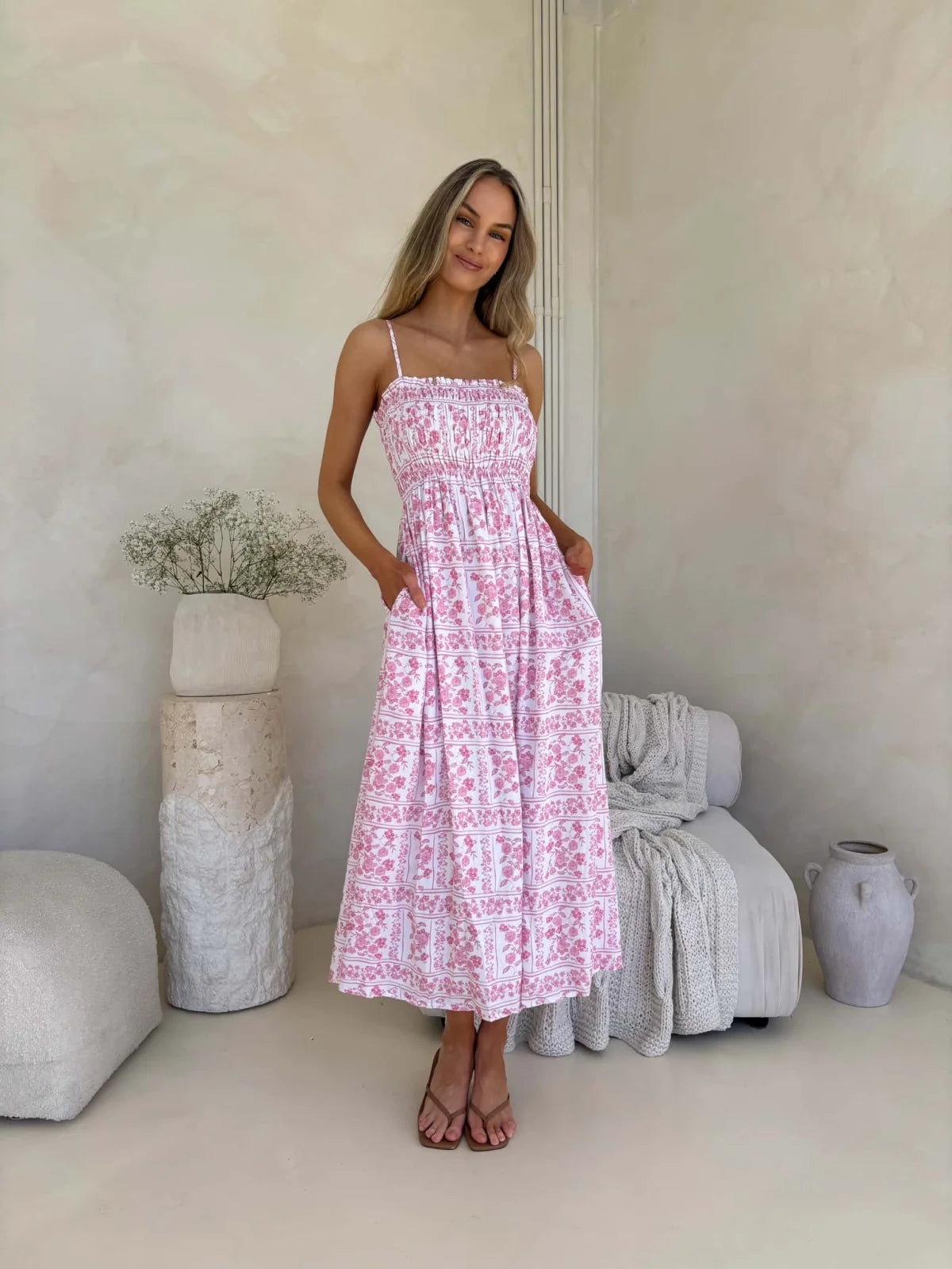 Palm Cove Maxi - Petal & Poise Print Dress