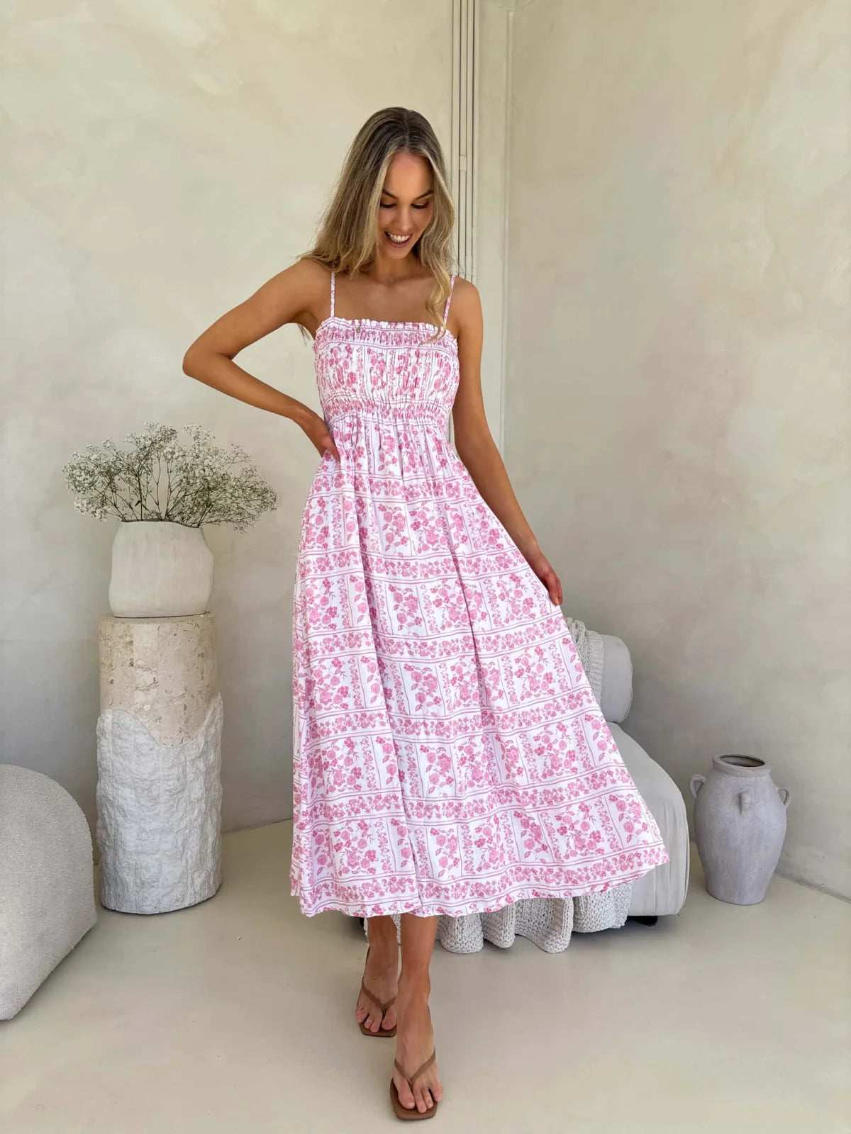 Palm Cove Maxi - Petal & Poise Print Dress