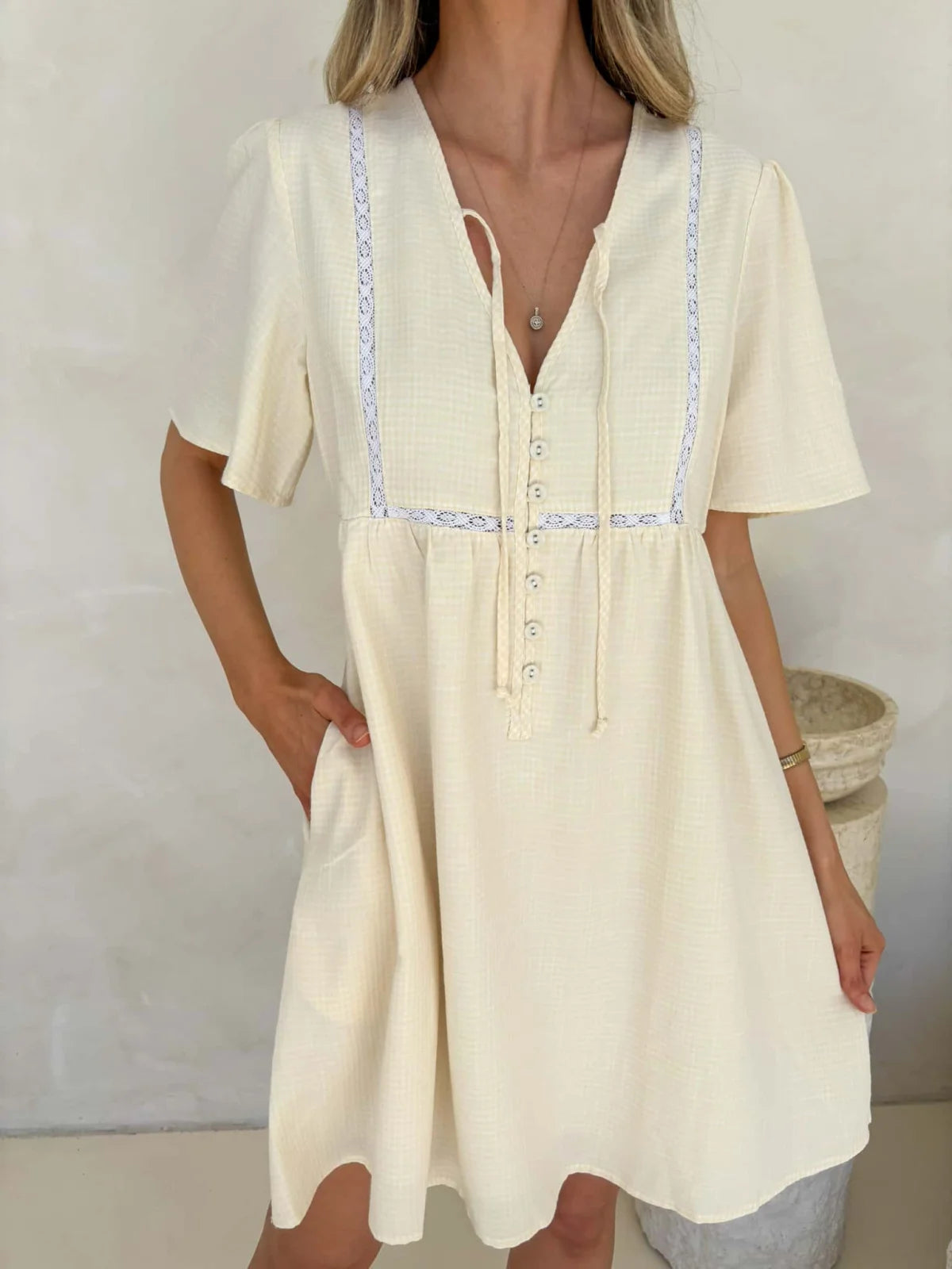 Sienna Dress - Yellow Gingham Dress