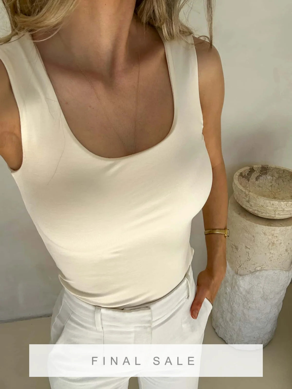 Theresa Tank - Butter Yellow Tops