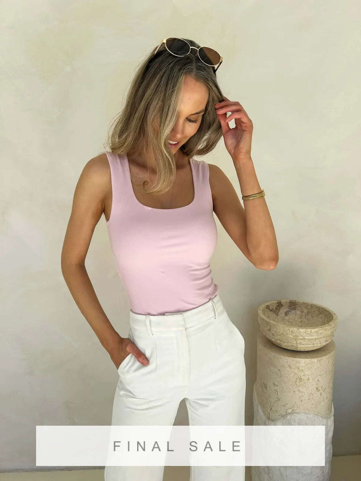 Theresa Tank - Pink Tops