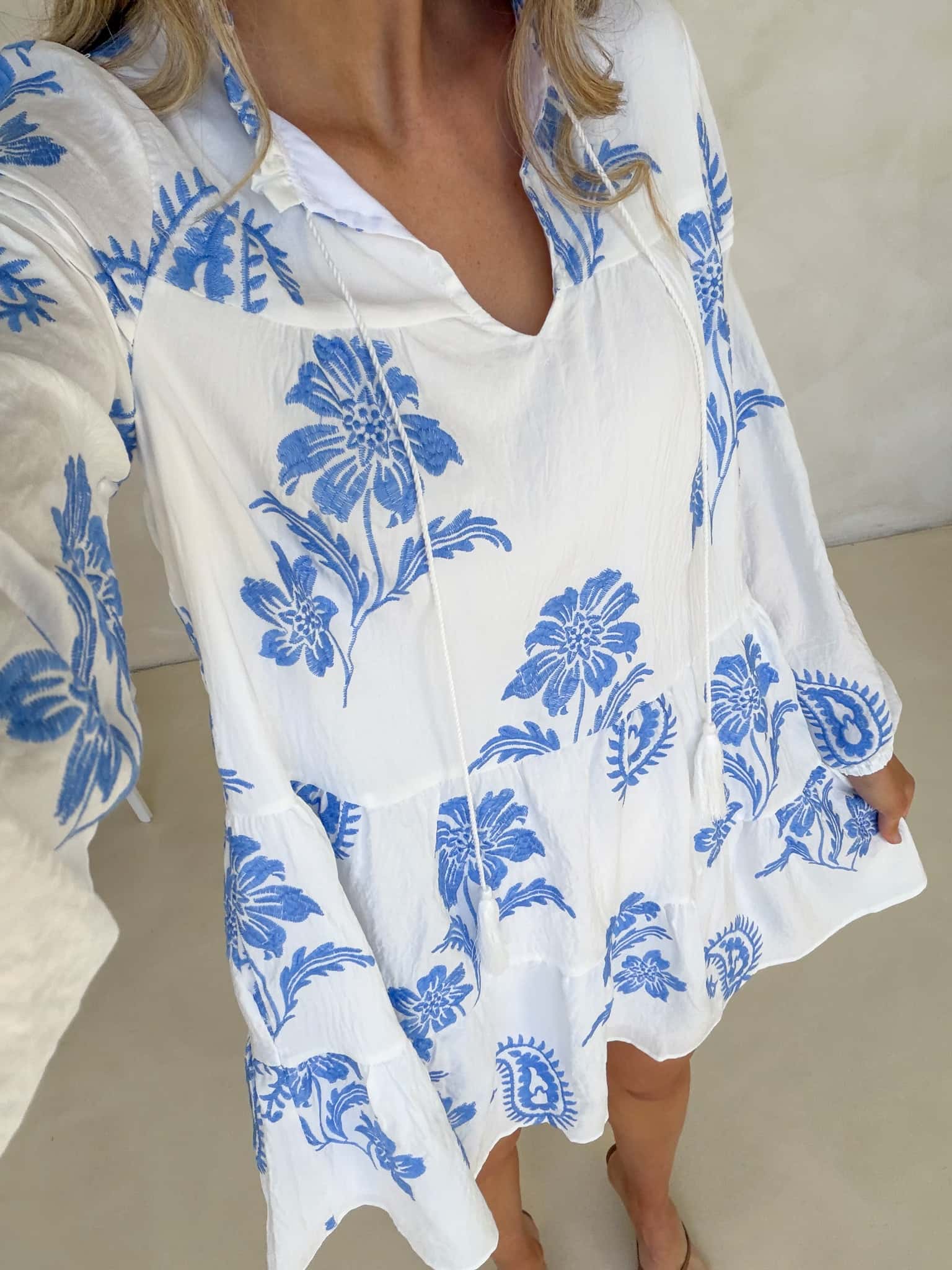 Tia Dress - Bluebell Embroidery