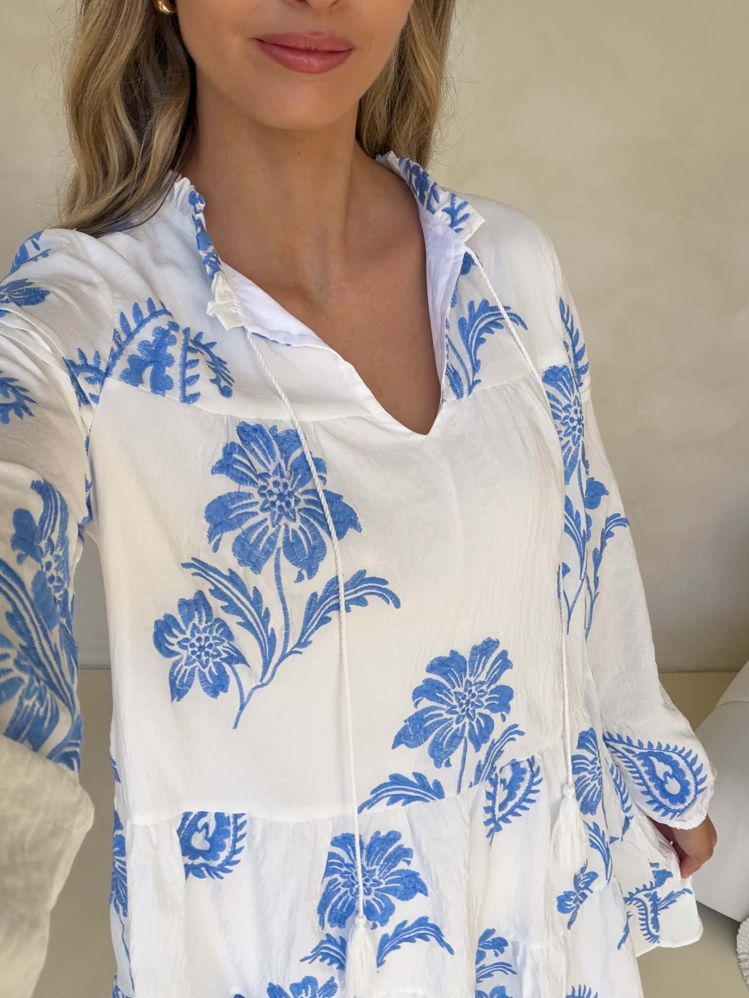 Tia Dress - Bluebell Embroidery