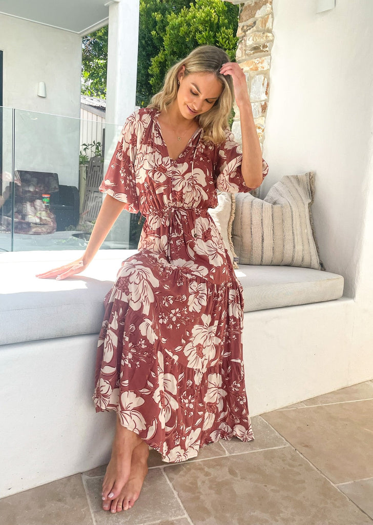 Isla Maxi - Withering Rose Print